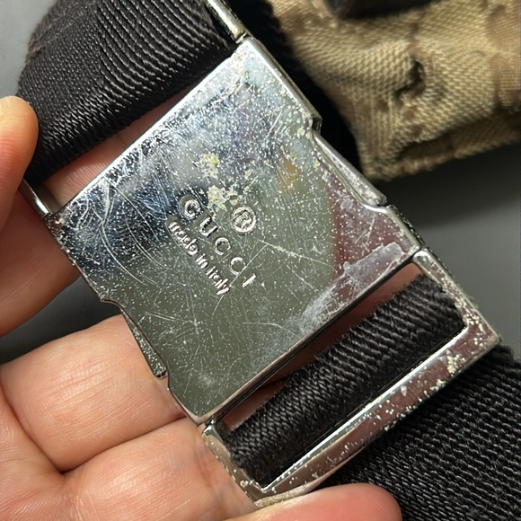 🖤Gucci "GG" Vintage Double Adjustable Belt Bag As Seen On Sex and The City - Picture 14 of 17